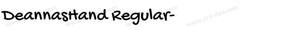 DeannasHand Regular字体转换